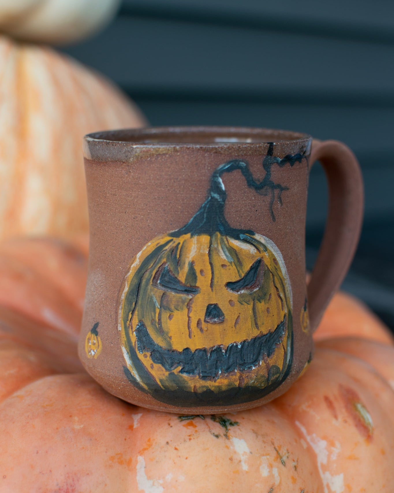 Wickedly Gourded Pottery Mug