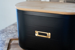 Matte Black Bread Bin