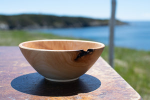 Bark Inclusion Wooden Bowl