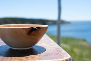 Bark Inclusion Wooden Bowl