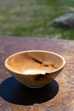 Bark Inclusion Wooden Bowl