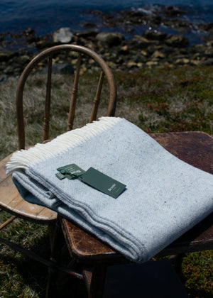 Pure Wool Blanket - Donegal (Duck Egg)
