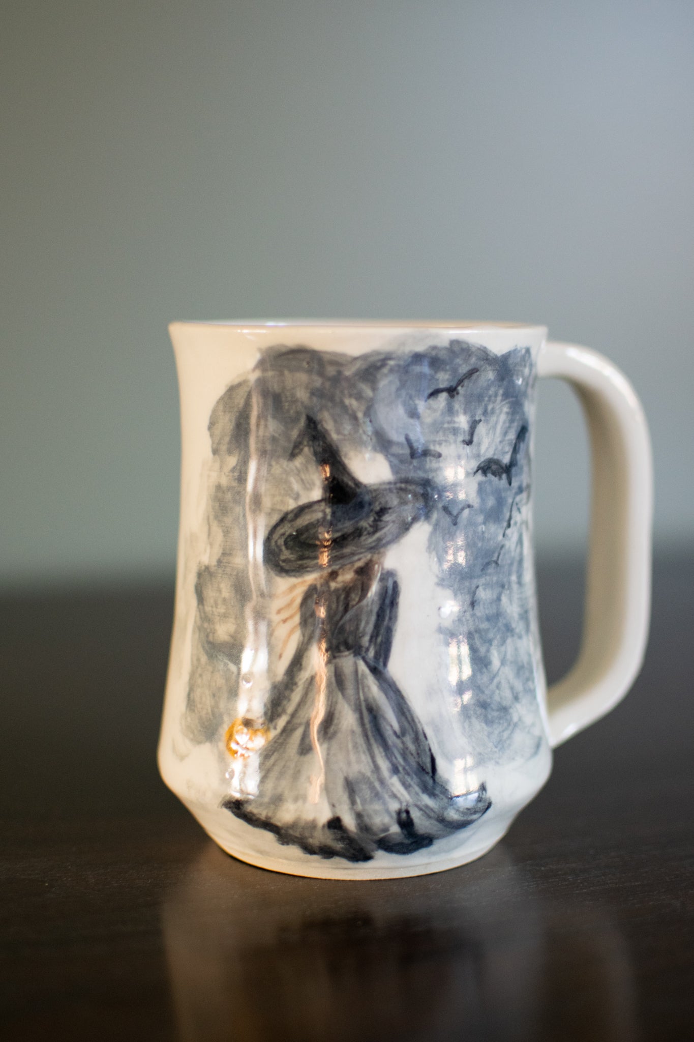 Night Witch Pottery Mug