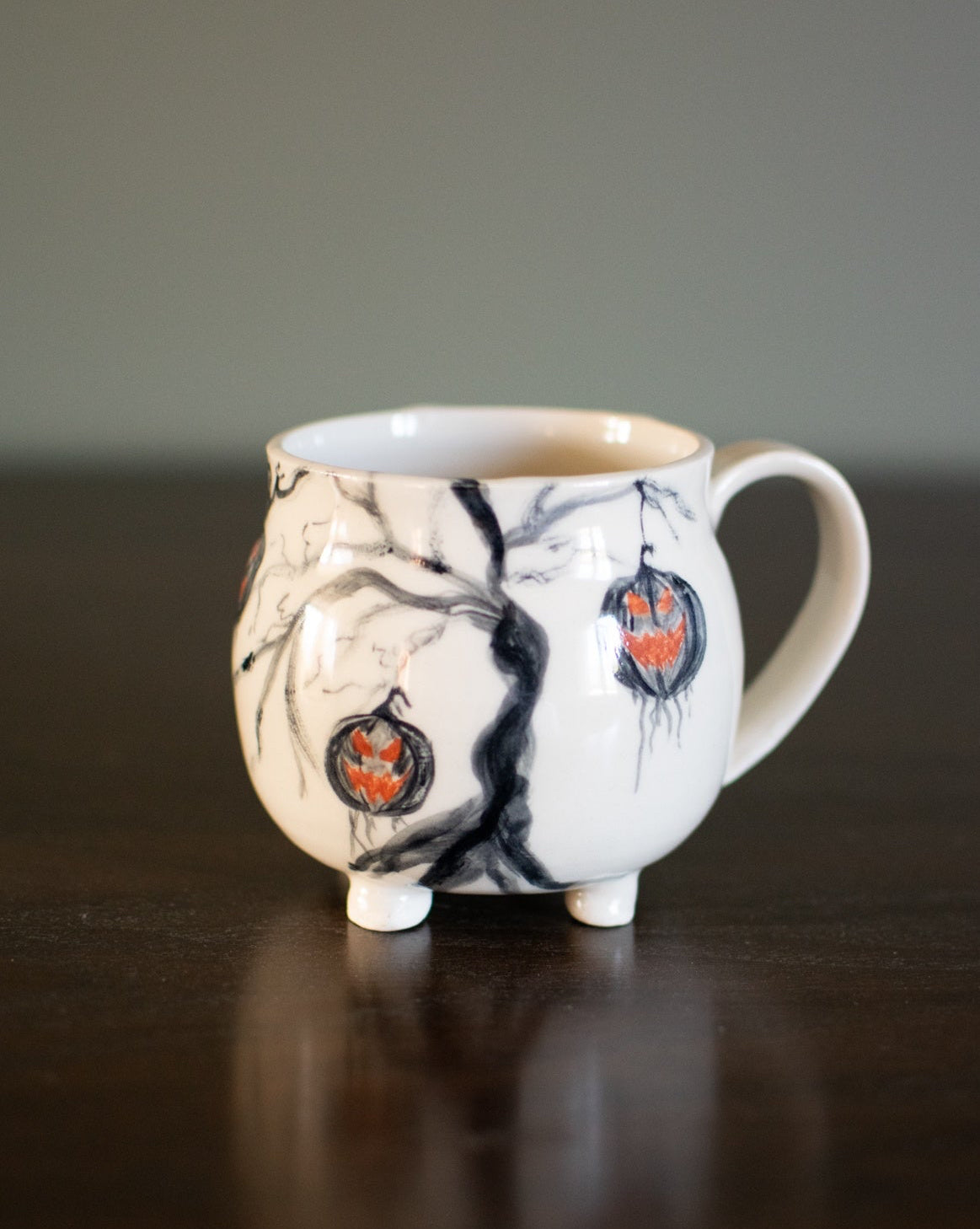 The Haunted Pumpkin Tree Pottery Mug