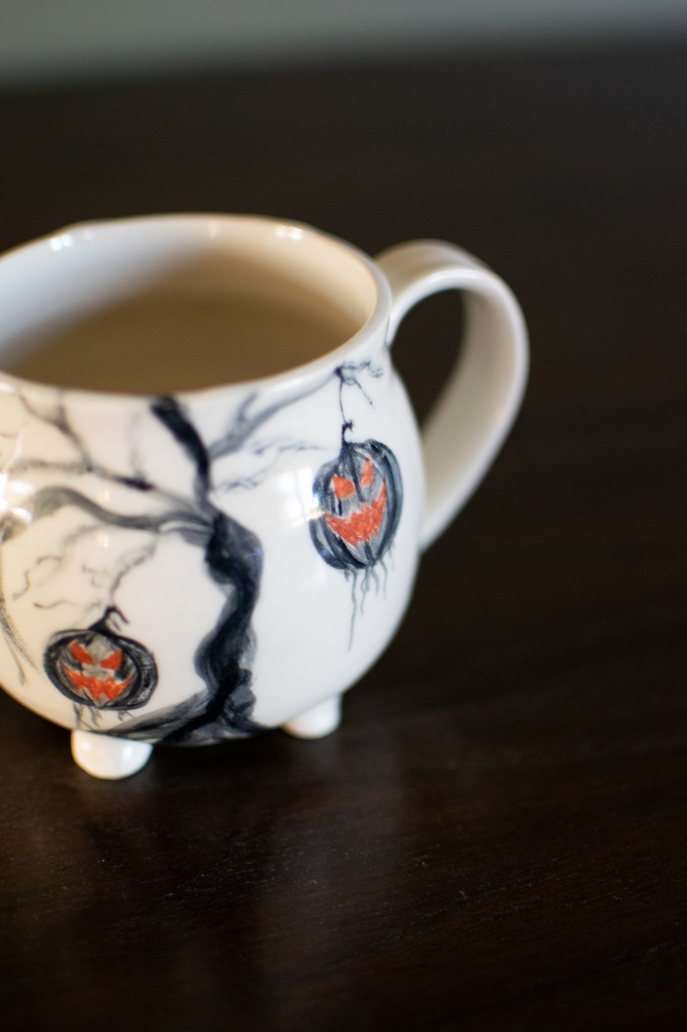 The Haunted Pumpkin Tree Pottery Mug