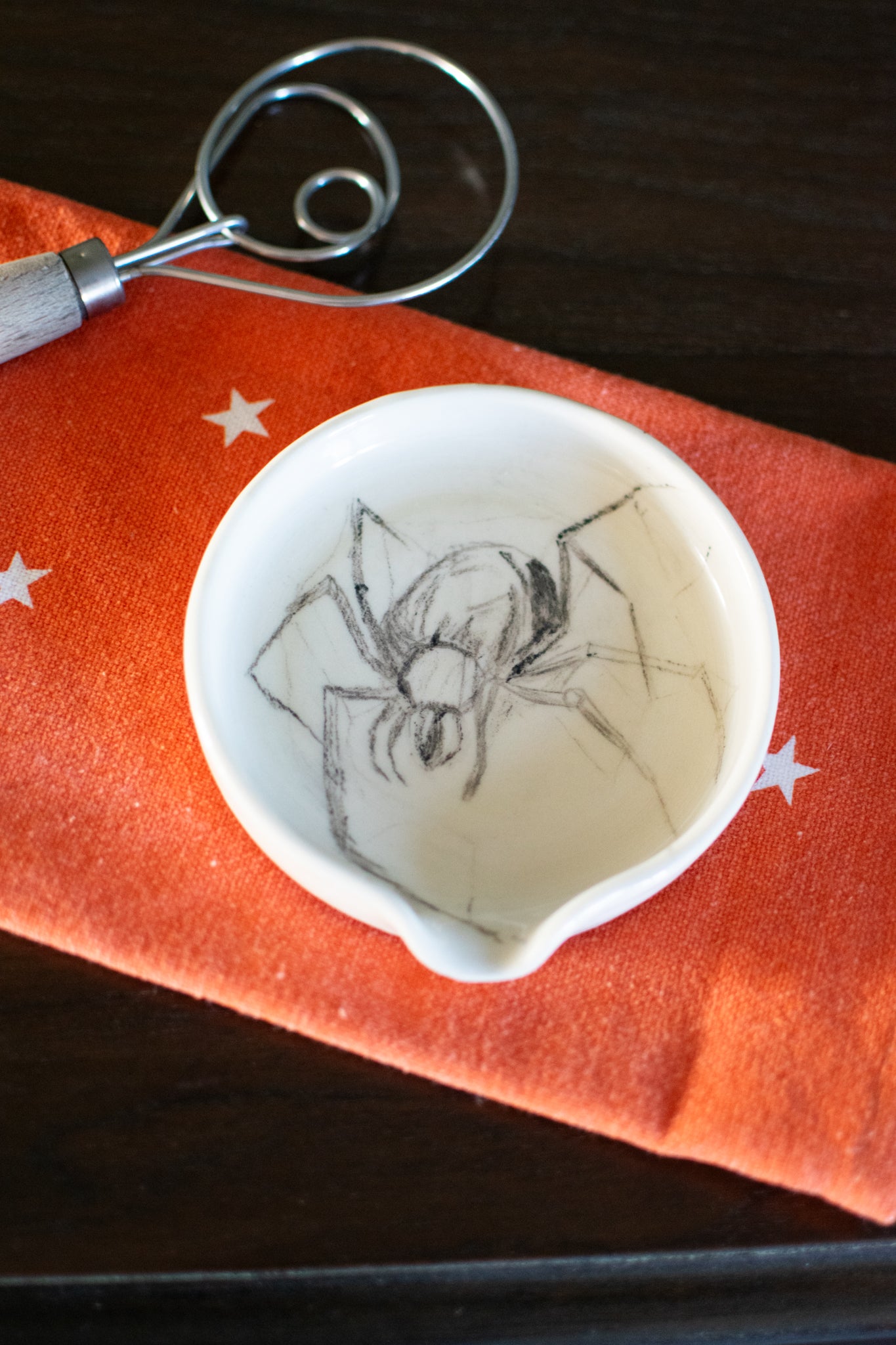 Tangled Web Pottery Spoon Rest