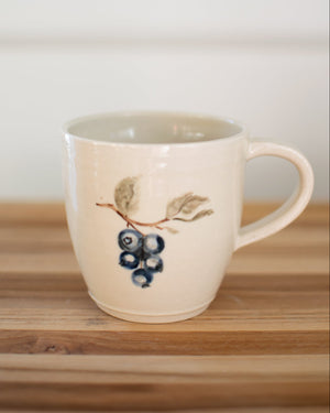 Mornings on Blueberry Hill Collection - Handcrafted Pottery Mugs