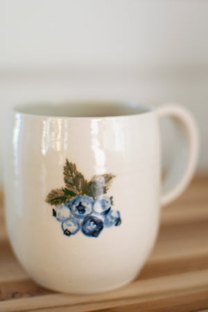 Mornings on Blueberry Hill Collection - Handcrafted Pottery Mugs