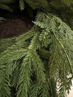 Whispering Spruce and Cedar Wreath 24"