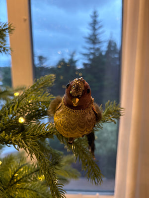 Gilded Songbird Clip Ornament