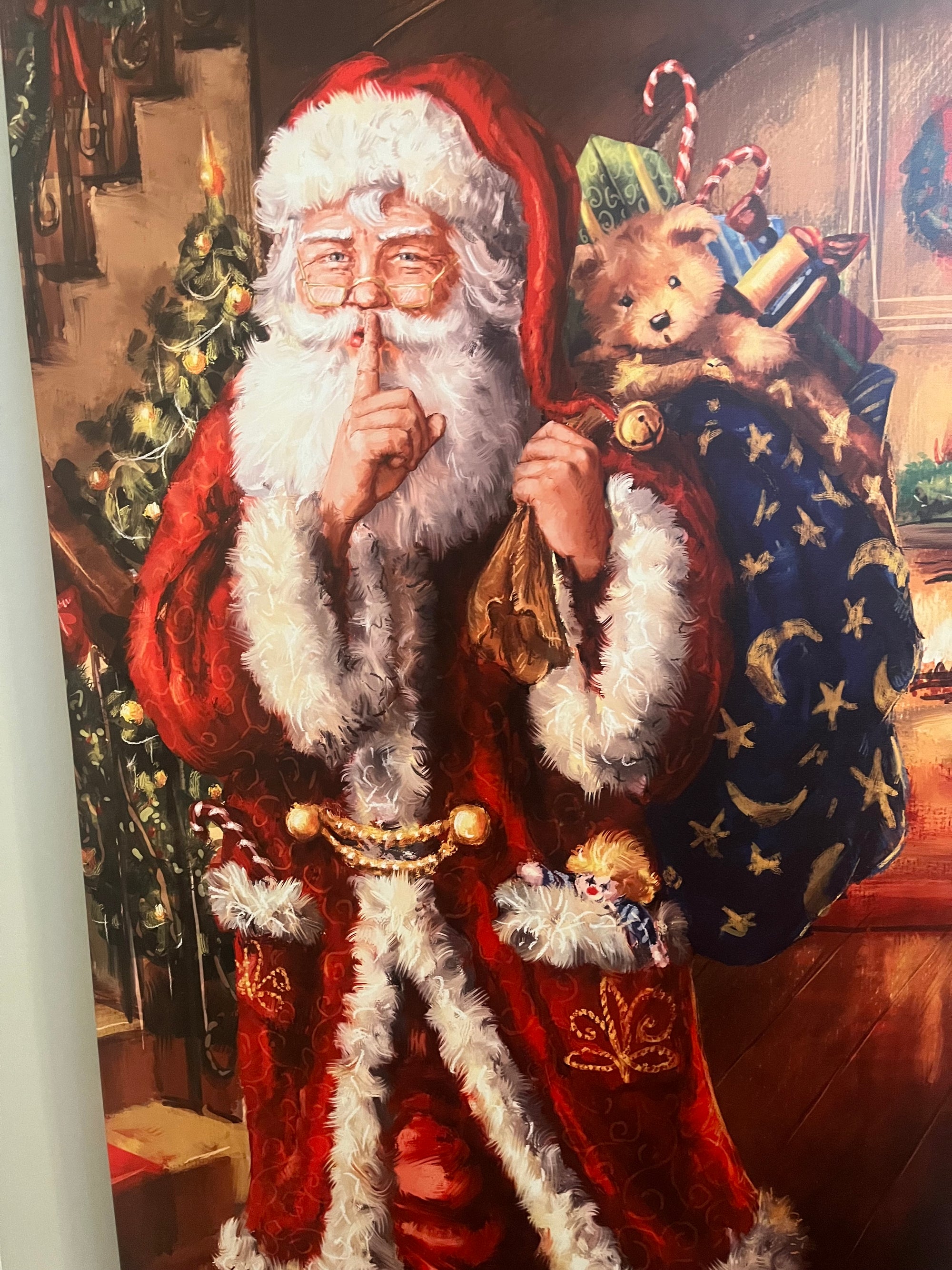 Sneaking Santa Print