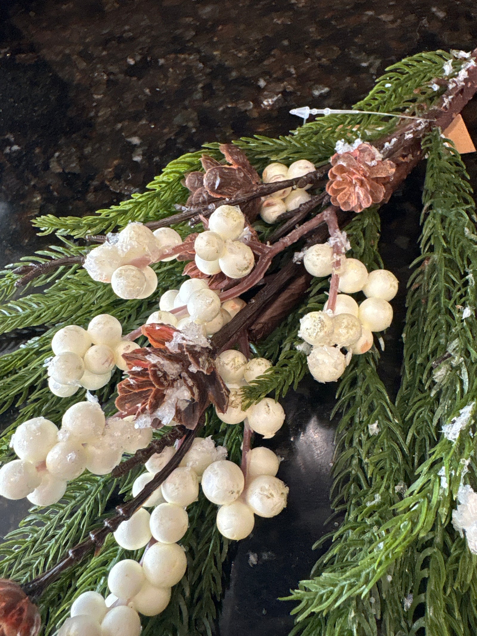 Snow Kissed Norfolk Pine Sprig