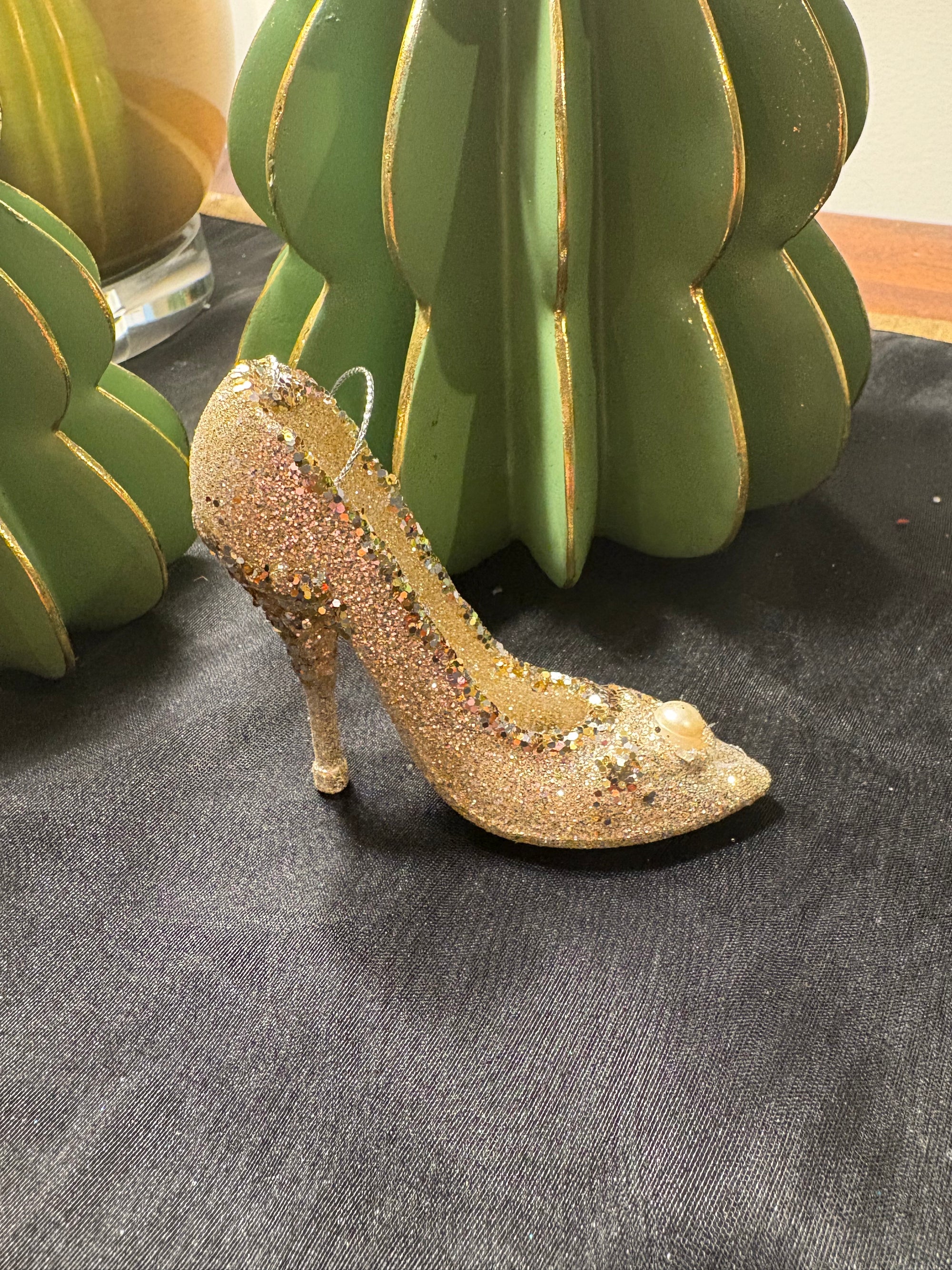 Gilded Cinderella Stiletto Ornament