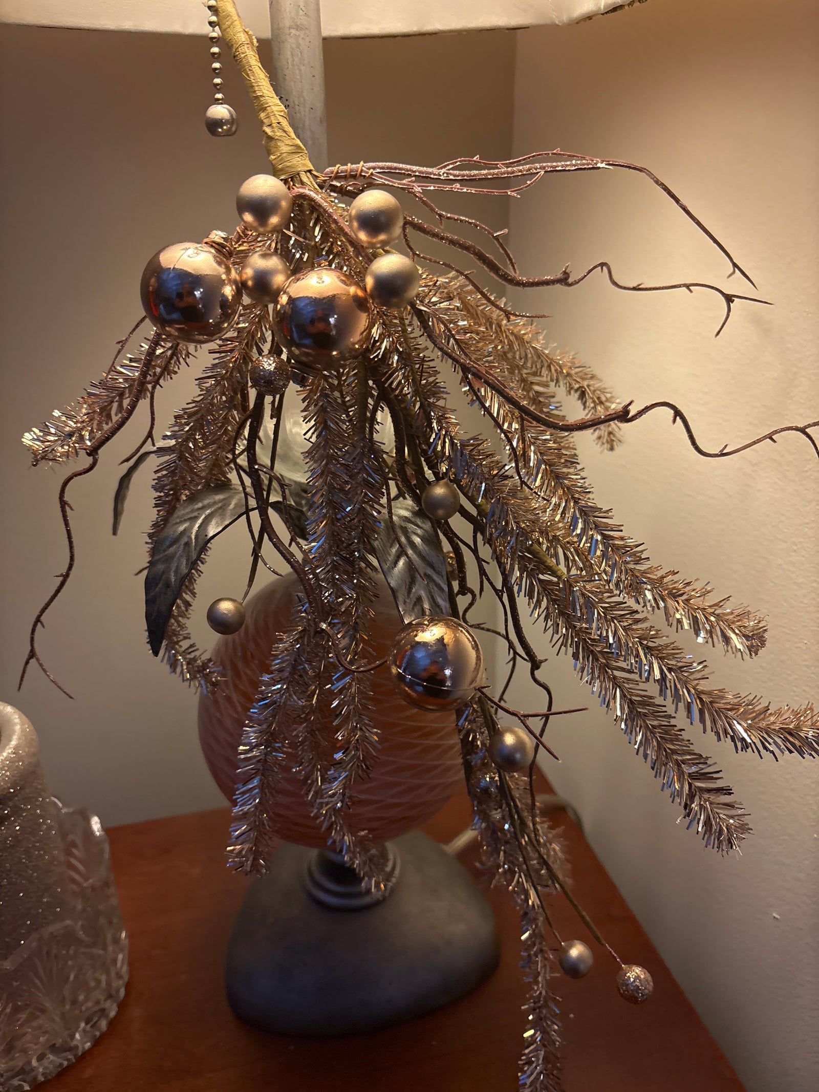 Vintage Tinsel Teardrop Swag