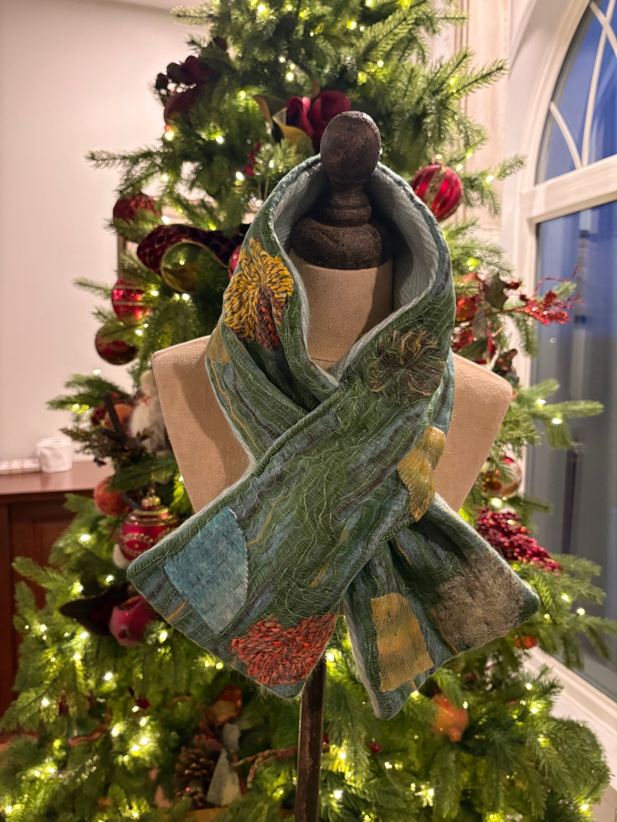 Winter Bloom  Muffler Scarf