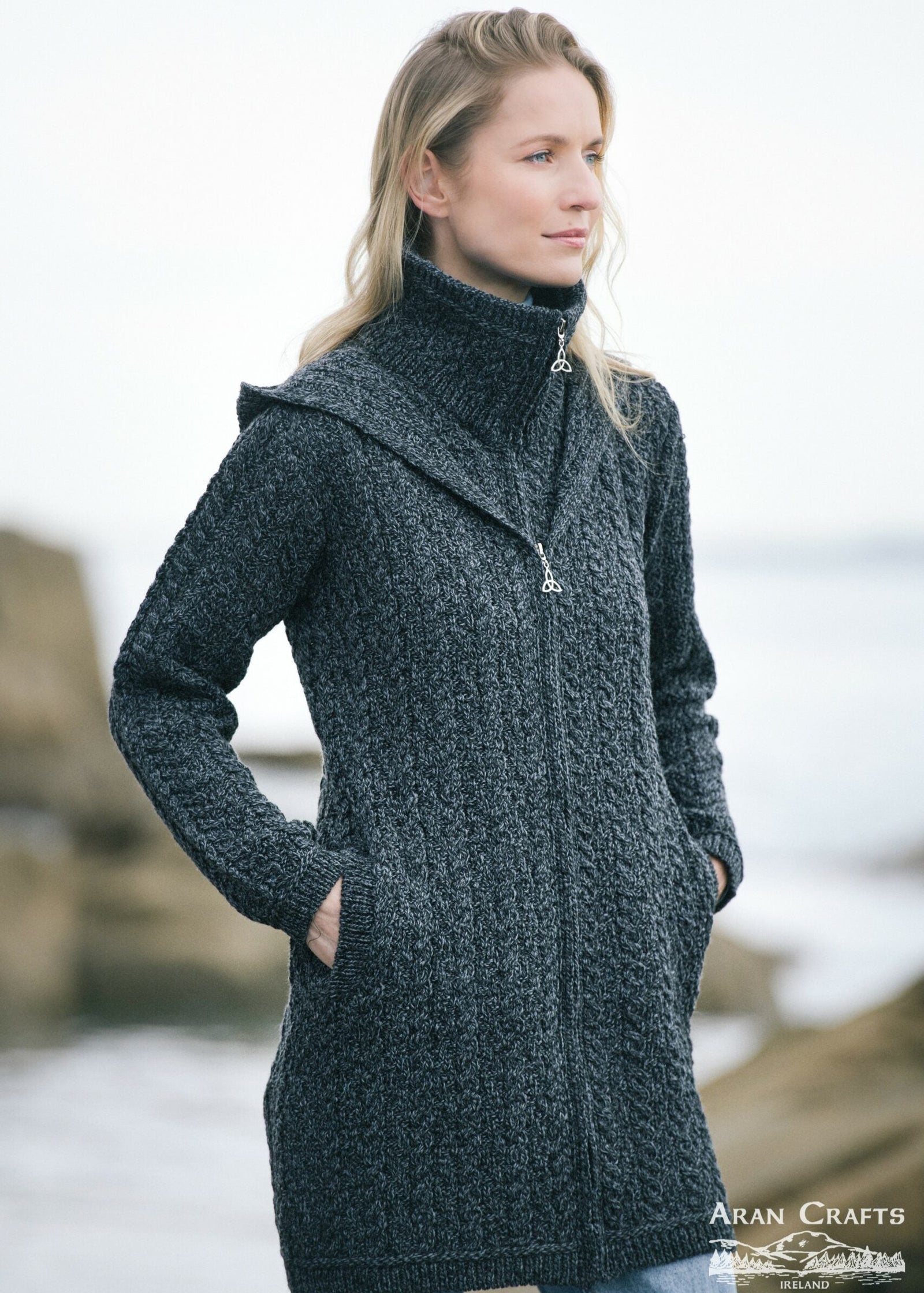 Bundoran Double Hooded Coat Sweater