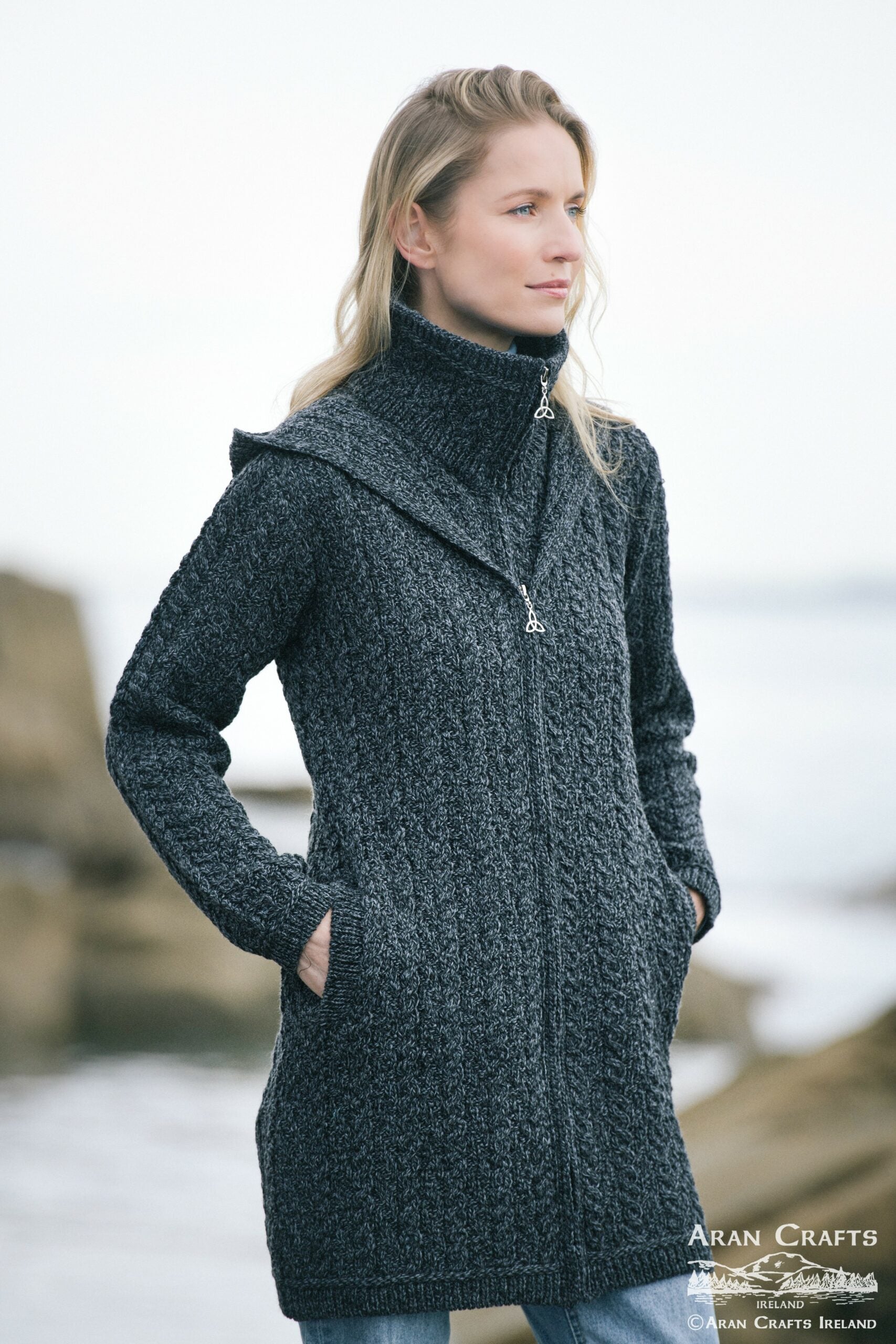 Bundoran Double Hooded Coat Sweater