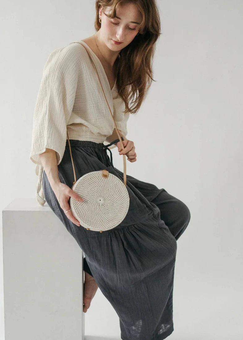 8" Bali Bag - White