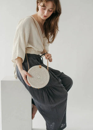 8" Bali Bag - White