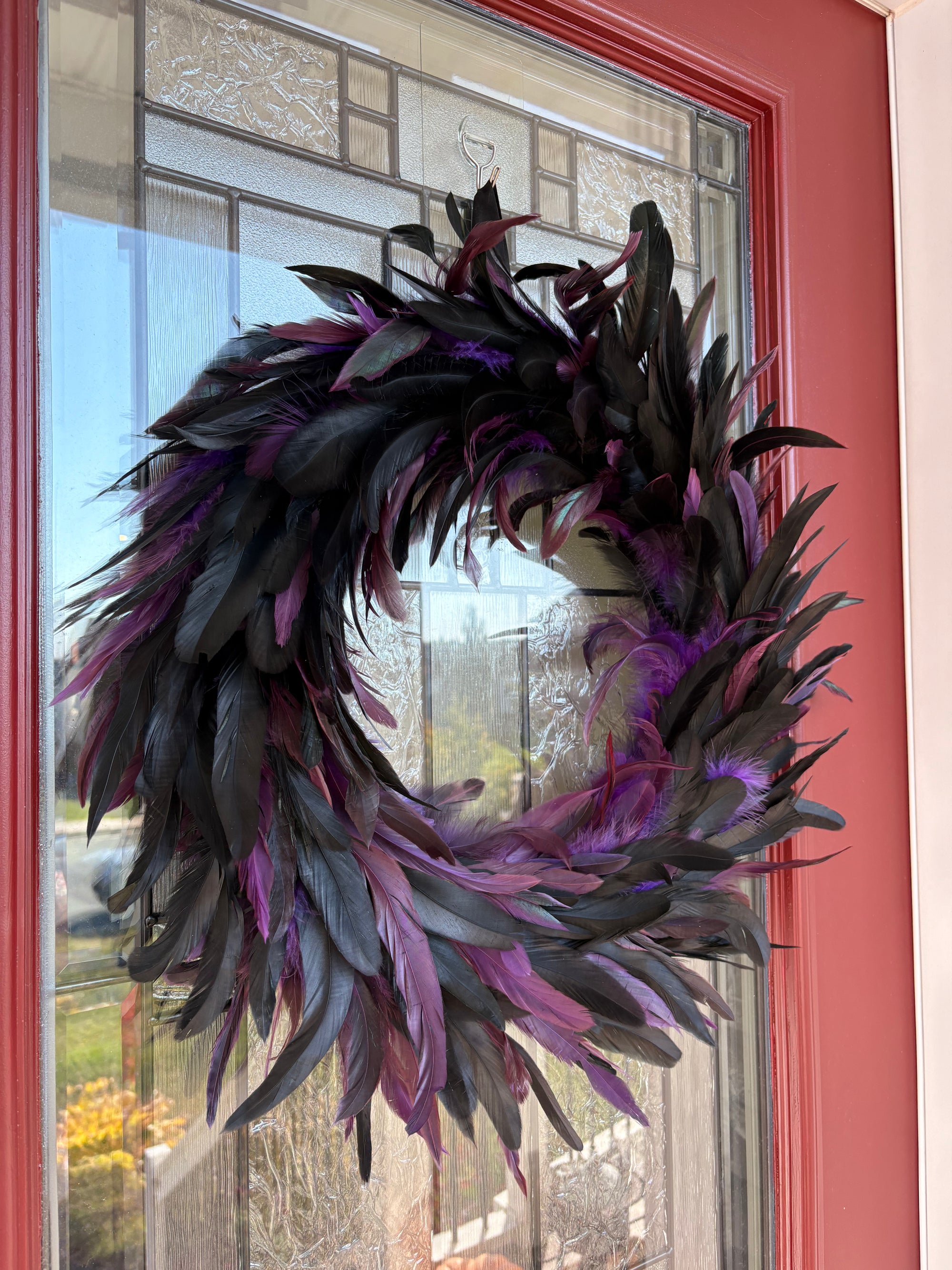 Raven’s Hallow Feather Wreath