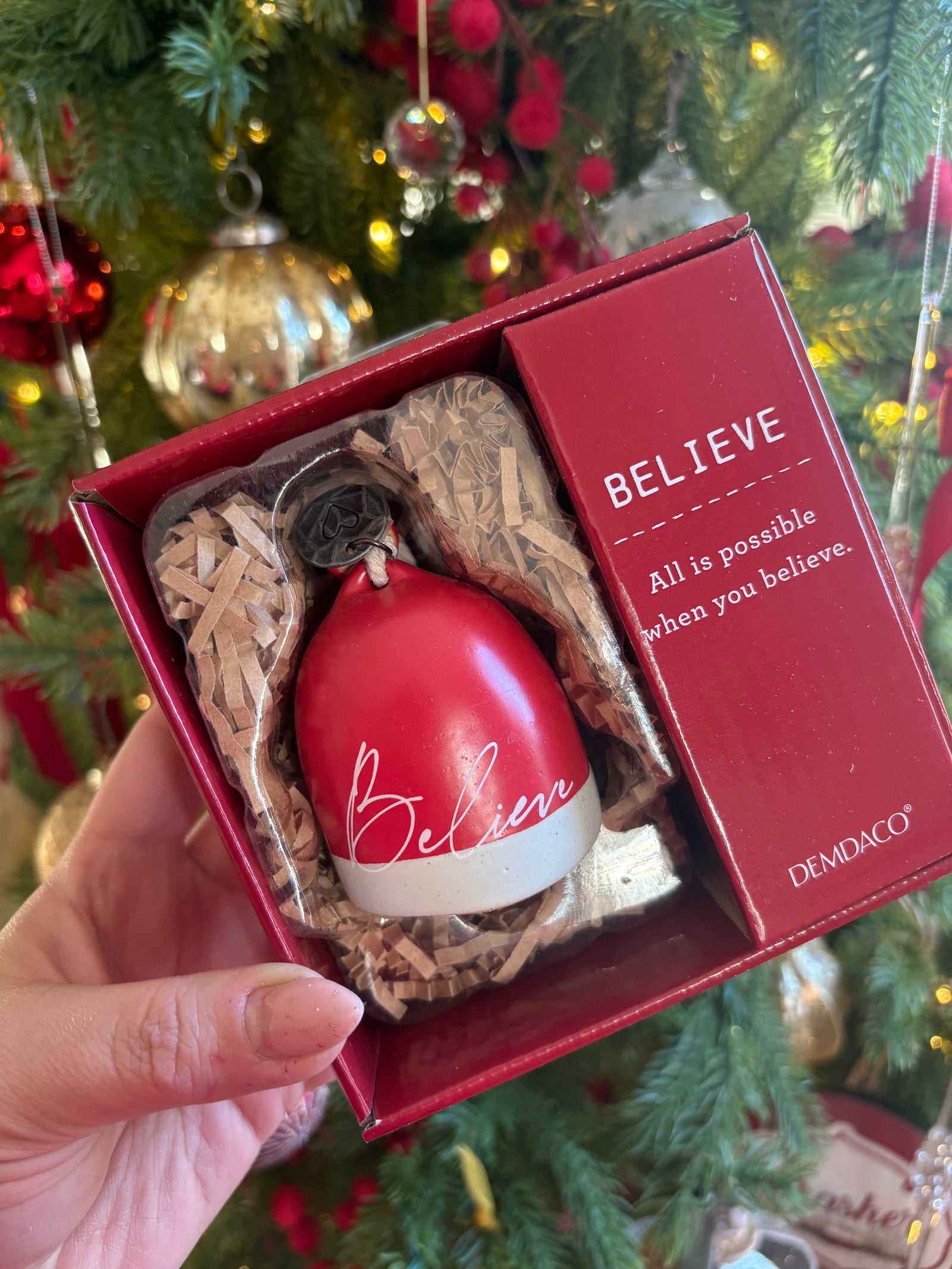 Mini Inspired Holiday Bell - Believe