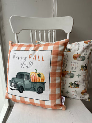 Happy Fall Y'all Double Sided Pillow