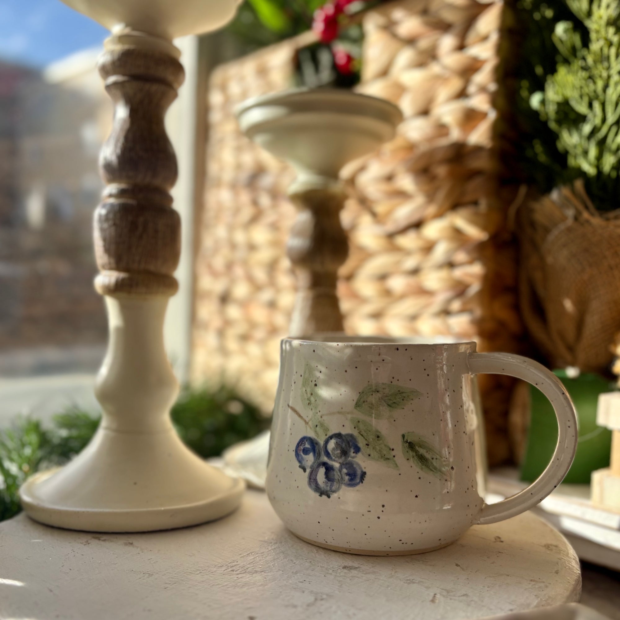 Newfoundland Blueberry Pottery Mug - Handcrafted - Imagine that Pottery