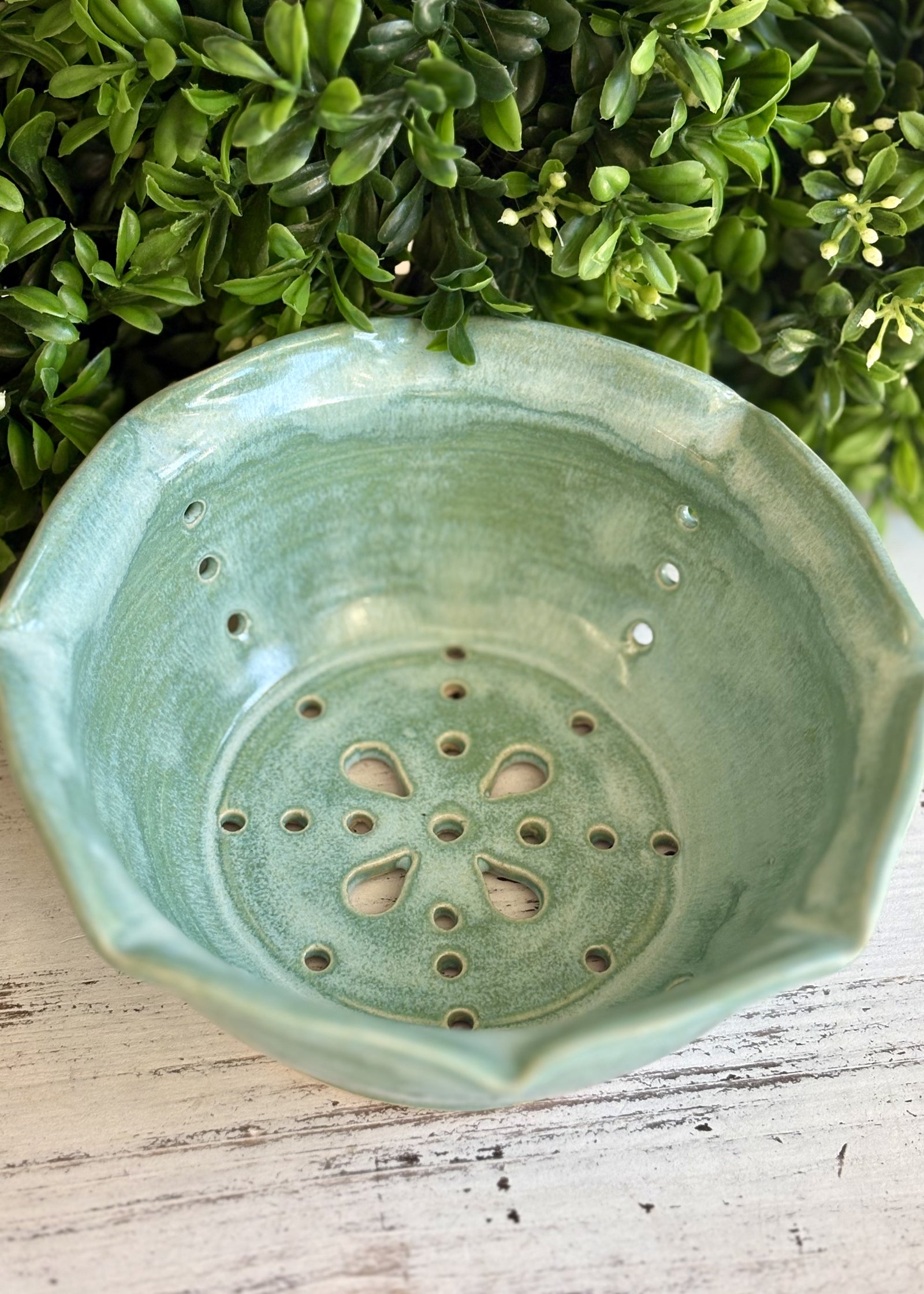Clear Waters Berry Bowl - Handcrafted Pottery