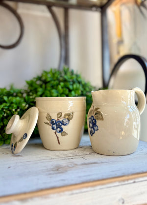 Blueberry Bushel - Cream & Sugar Set
