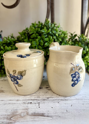 Blueberry Bushel - Cream & Sugar Set