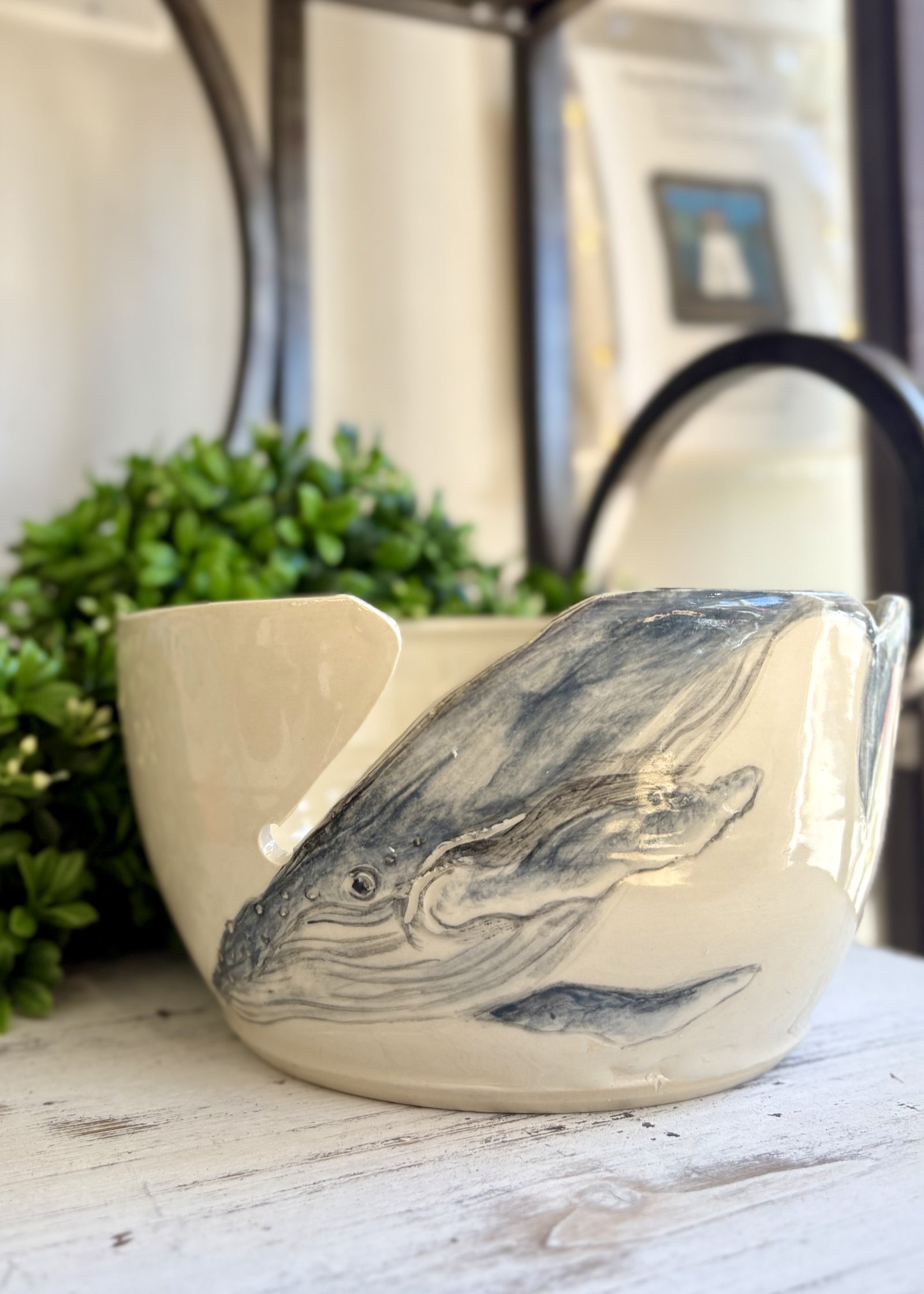 Ocean Blue - Whale Yarn Bowl