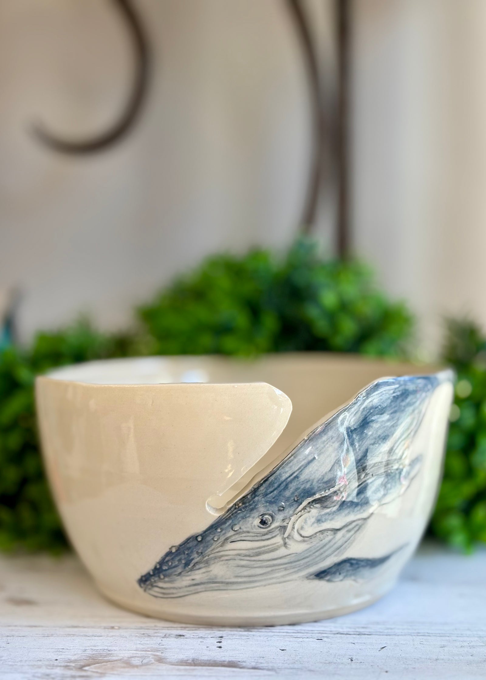Ocean Blue - Whale Yarn Bowl