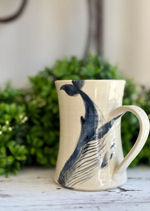 Giant of the Sea Whale Pottery Mug