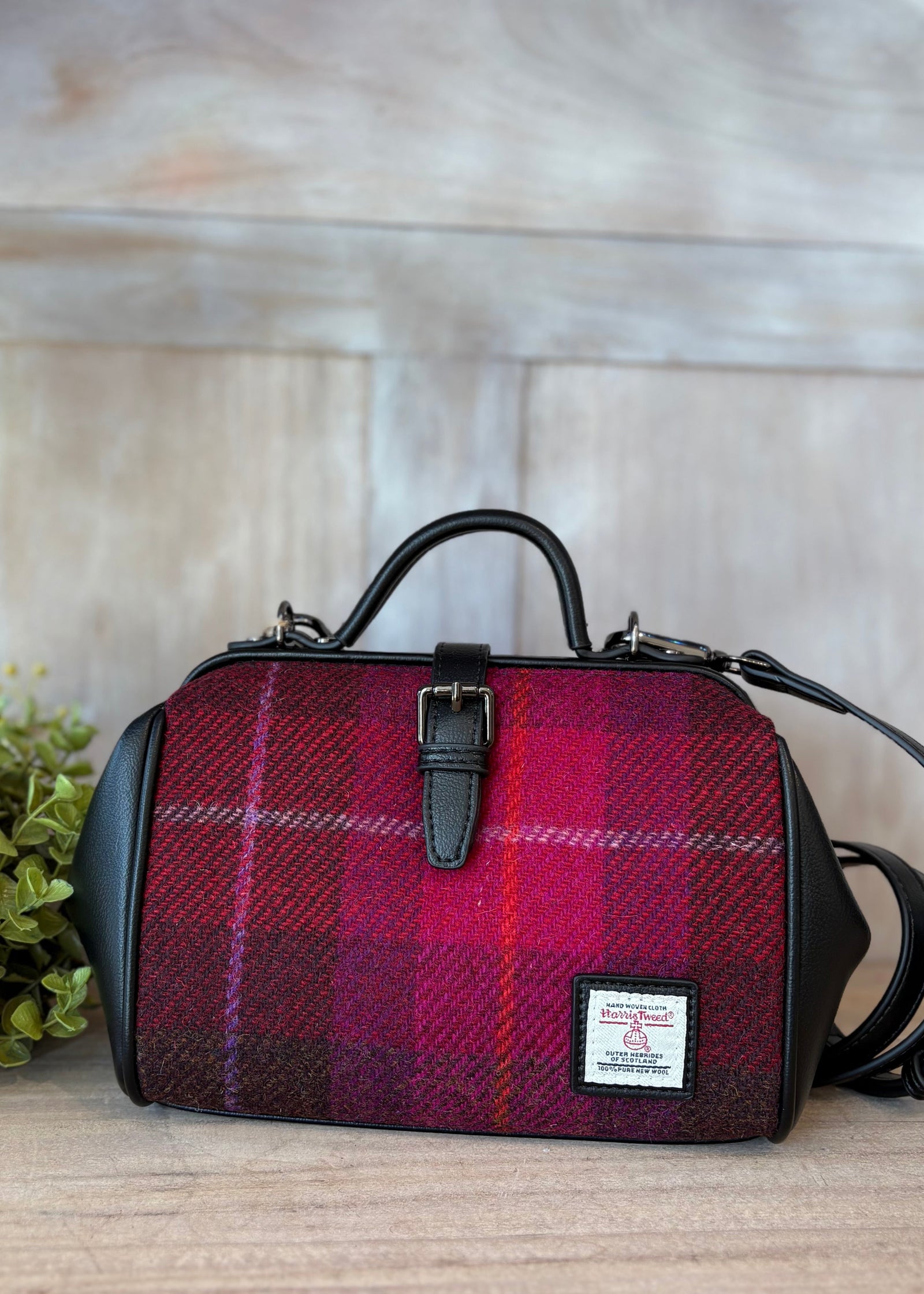 The Medium Doctor Bag - Fuchsia Tartan