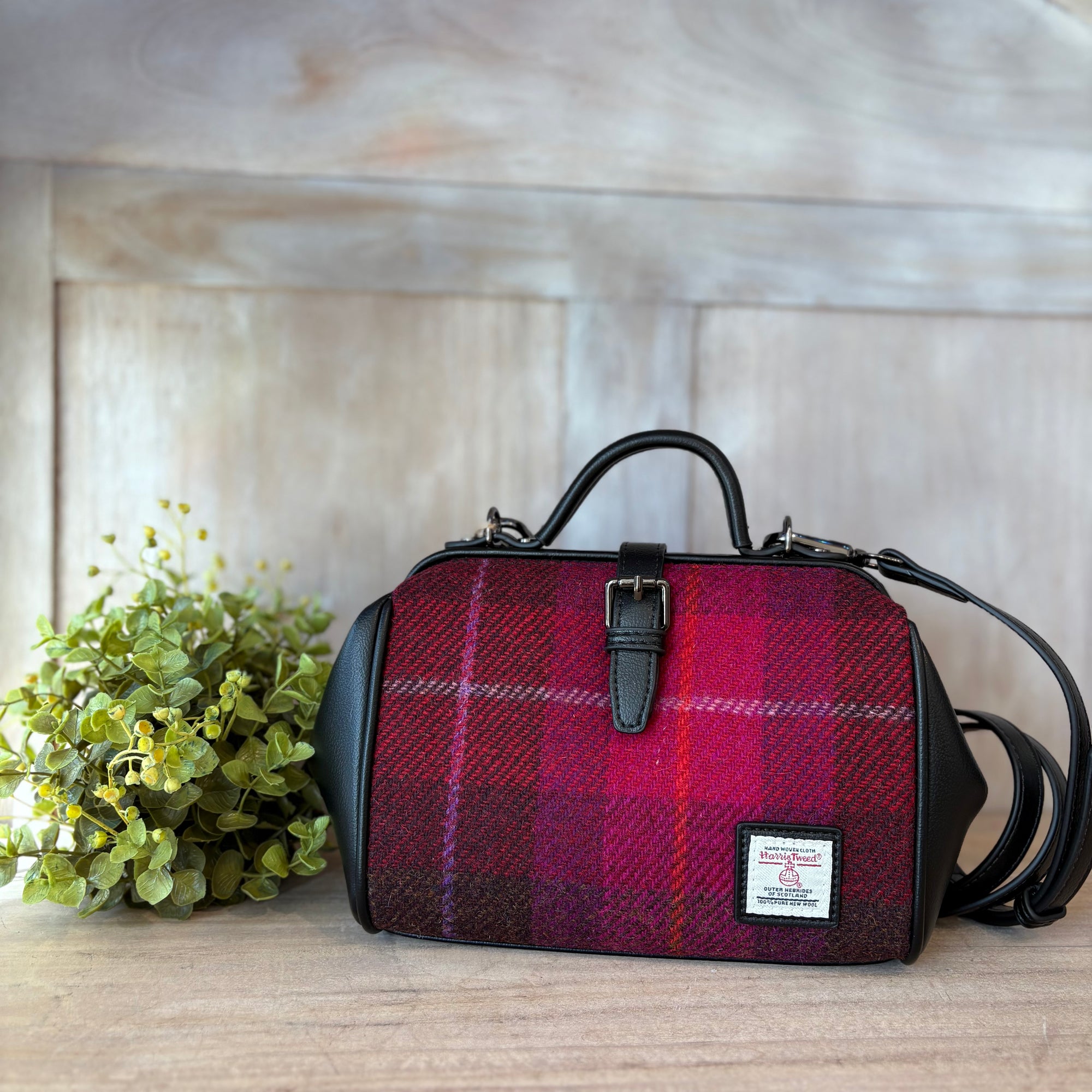 The Medium Doctor Bag - Fuchsia Tartan