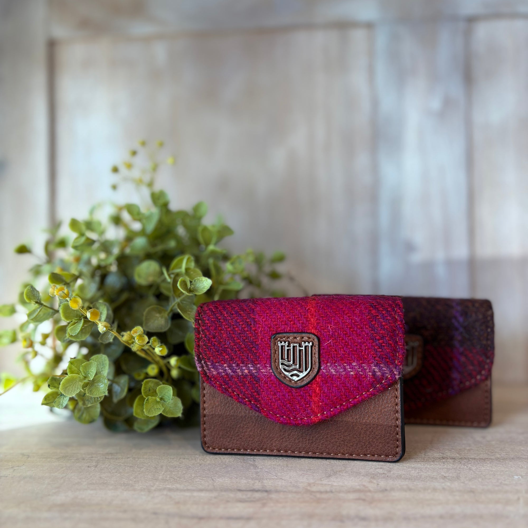 The Card Case - Fuchsia Tartan