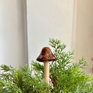 Ceramic Mushroom Garden Pick