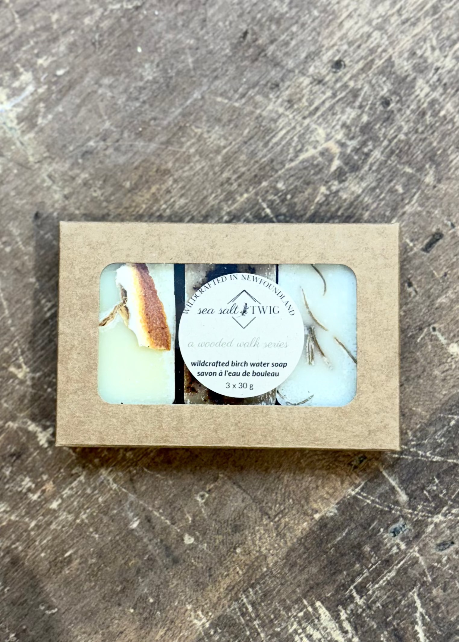 Sea Salt & Twig Infused Soap Set - Wooded Walk