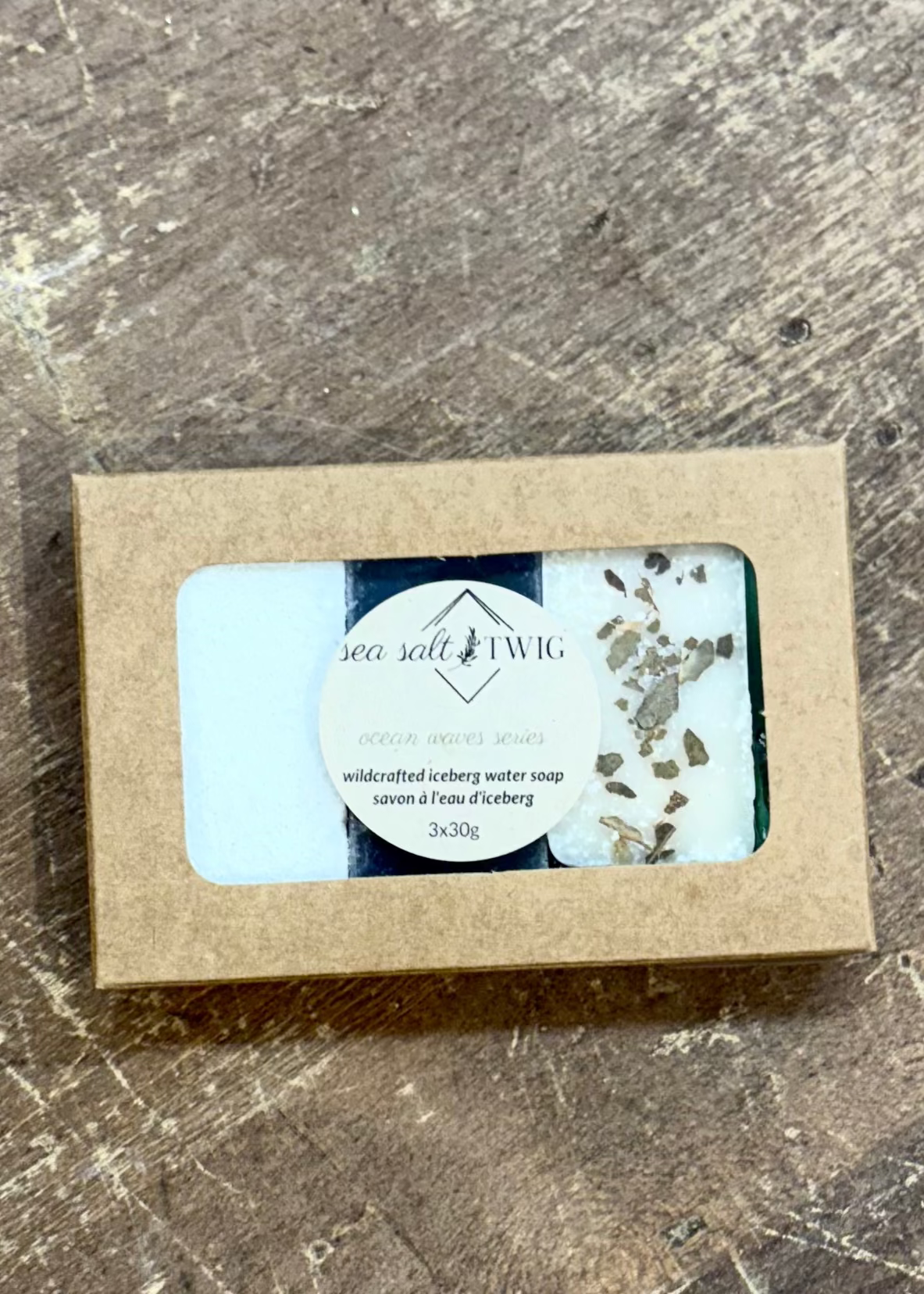 Sea Salt & Twig Infused Soap Set - Ocean Waves