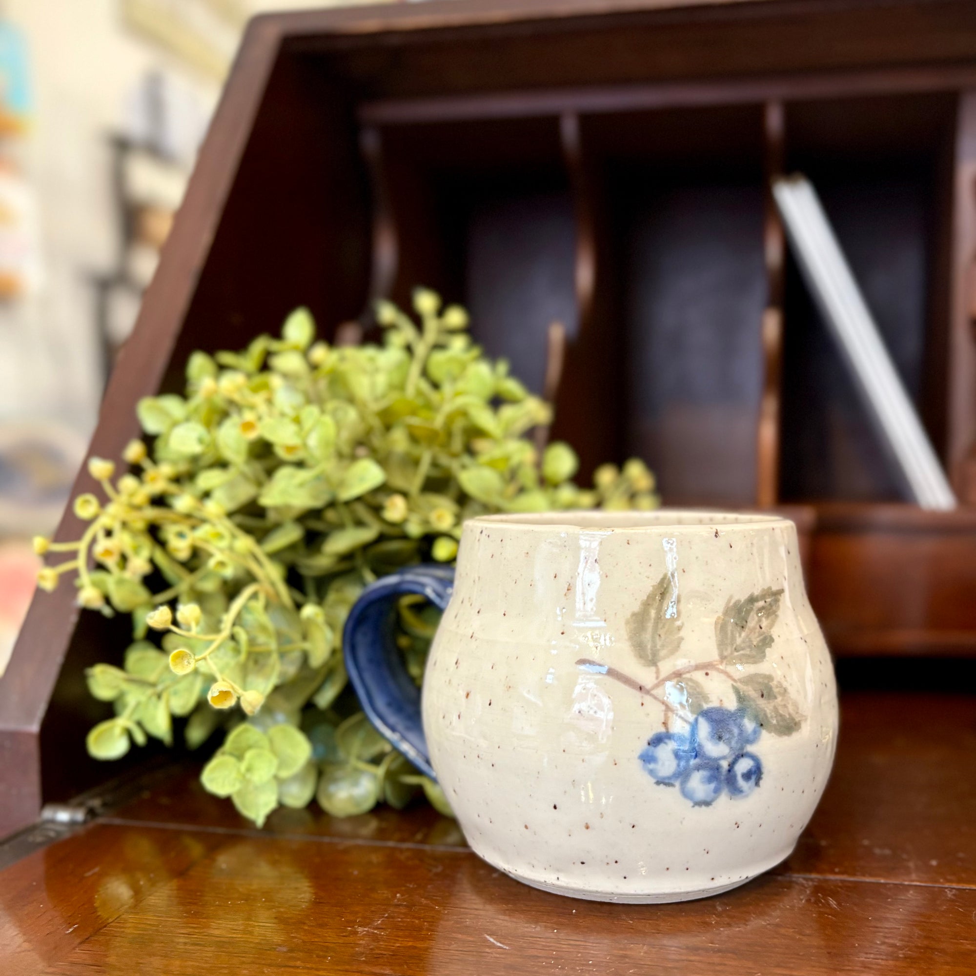'Beautiful-in-Blue' Newfoundland Blueberry Pottery Mug