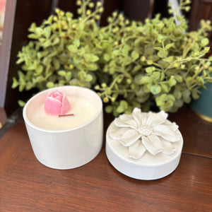 Ivory Elegance Woodwick Candle - Lemon Raspberry Chiffon