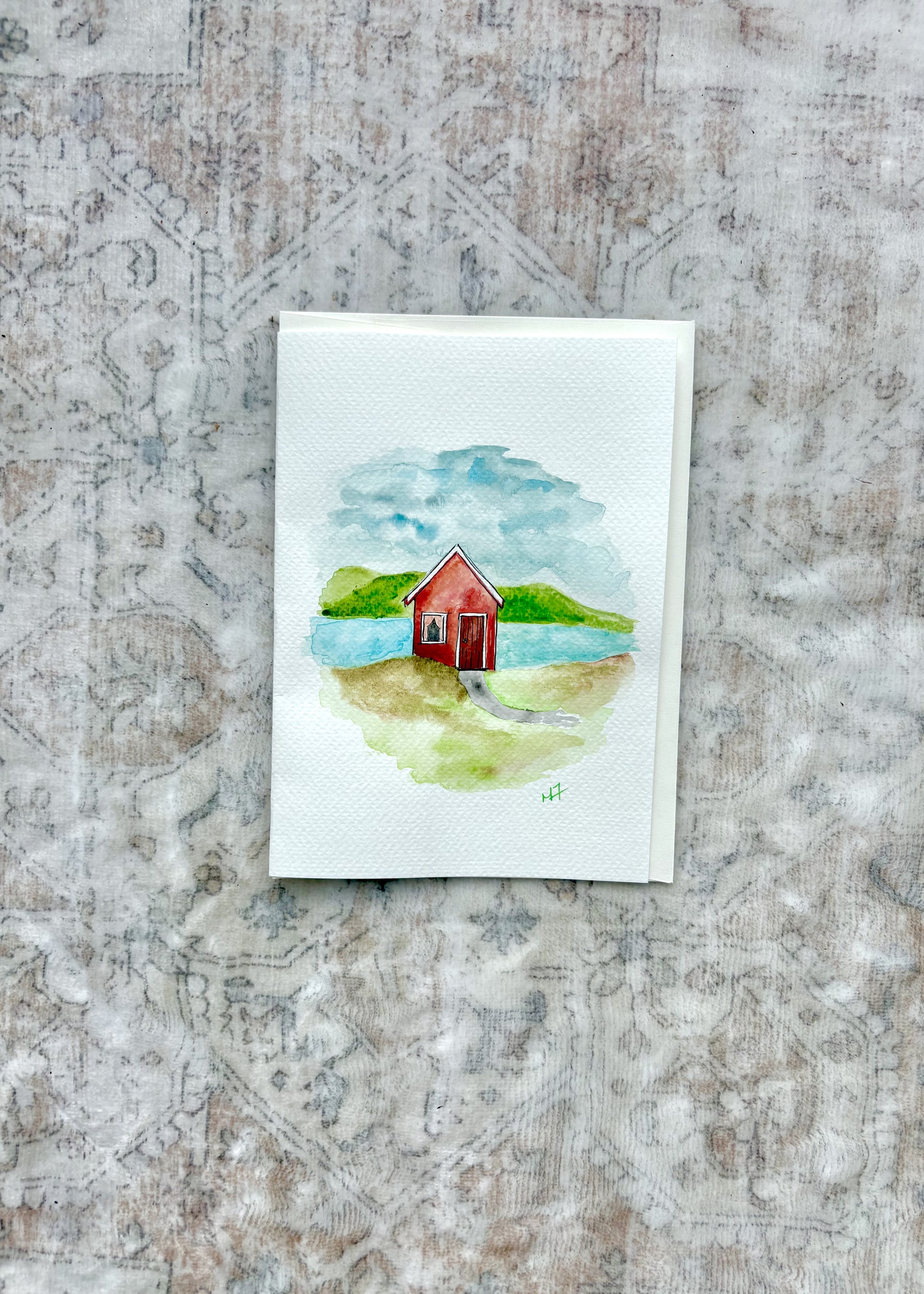 Hand-Painted Watercolour Card - Seaside Getaway