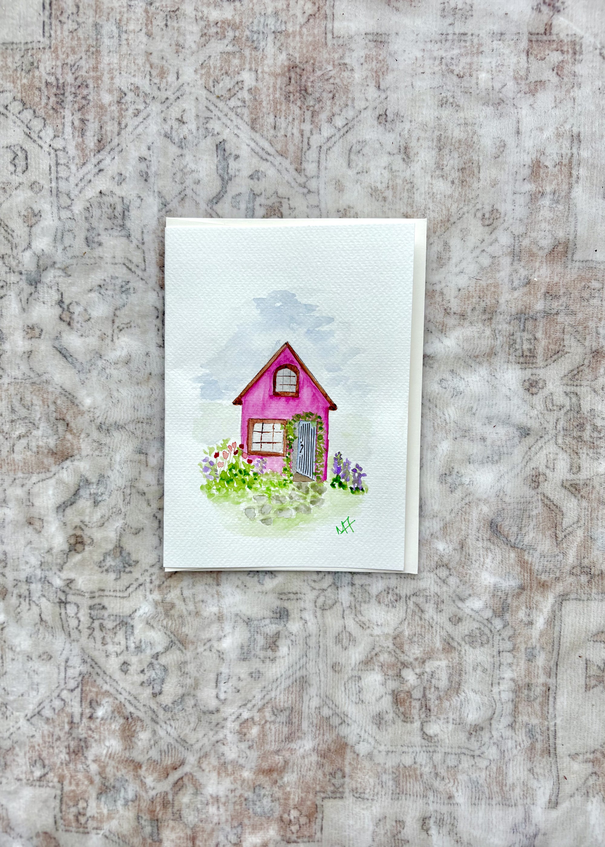 Hand-Painted Watercolour Card - Bountiful Garden