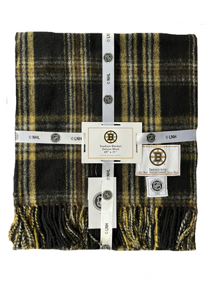 Boston Bruins NHL Tartan Blanket