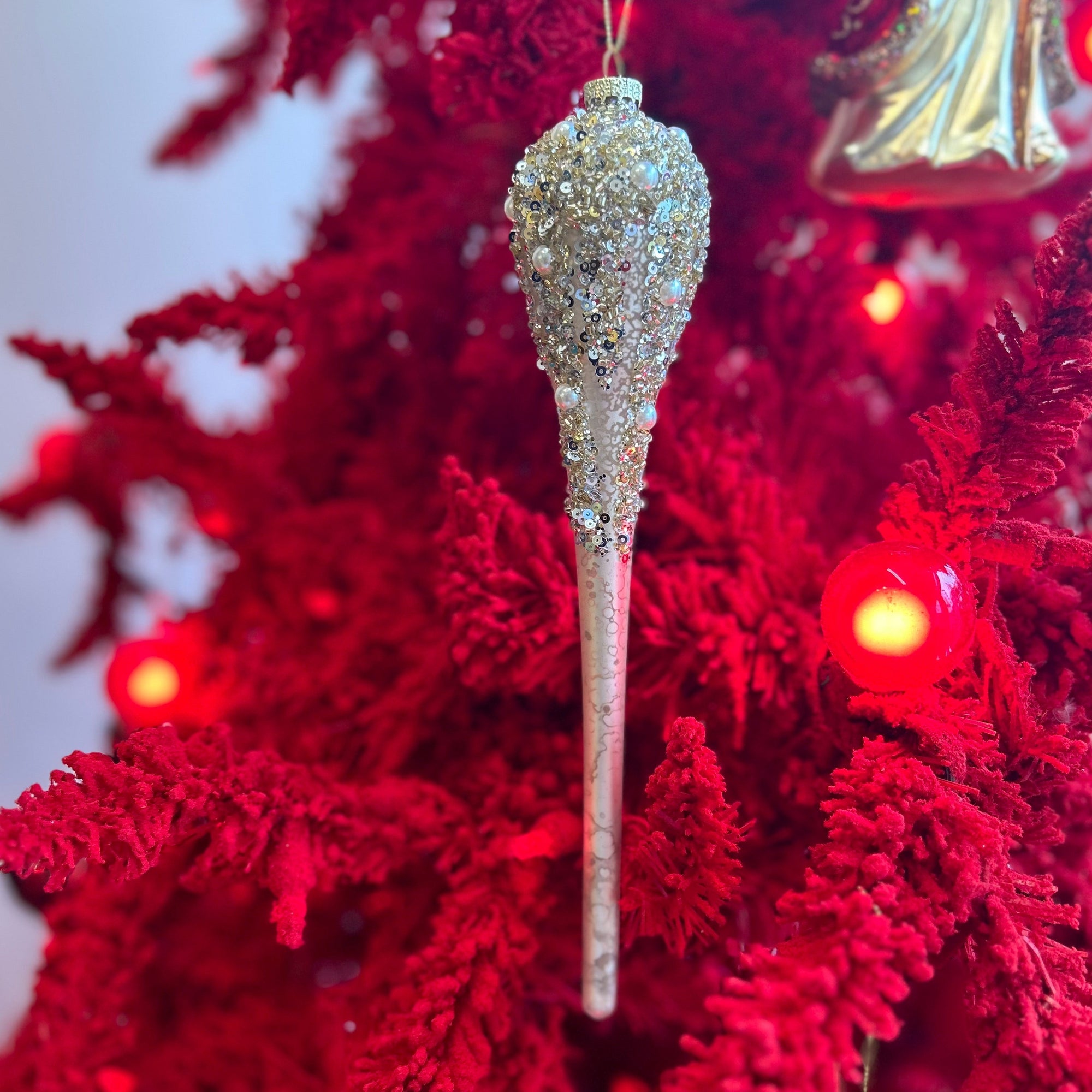 Pale Gold Icicle Ornament