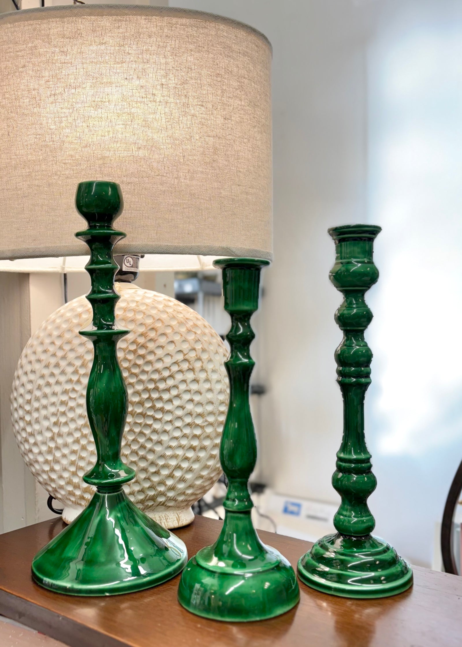 Emerald Green Candlesticks
