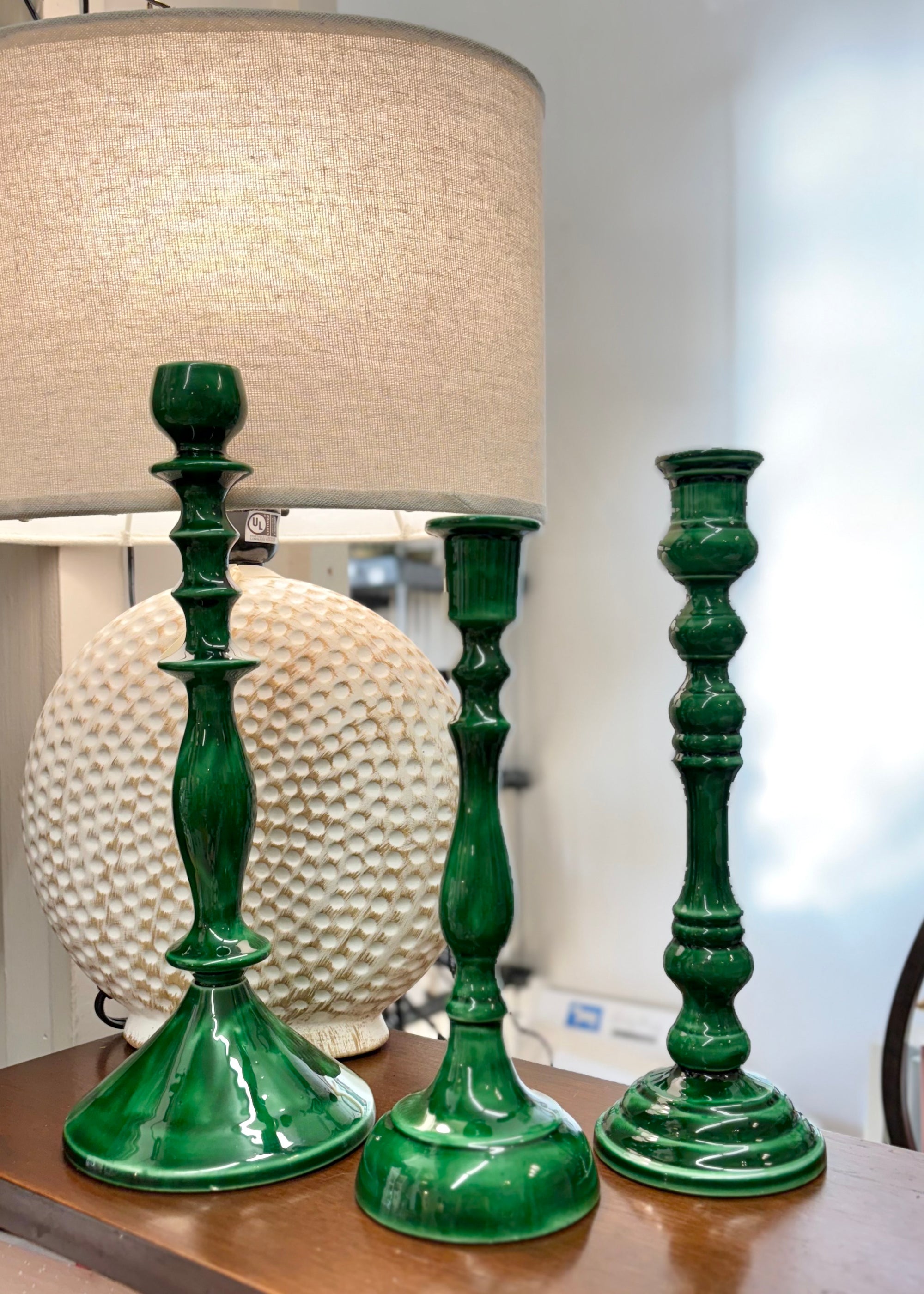 Emerald Green Candlesticks