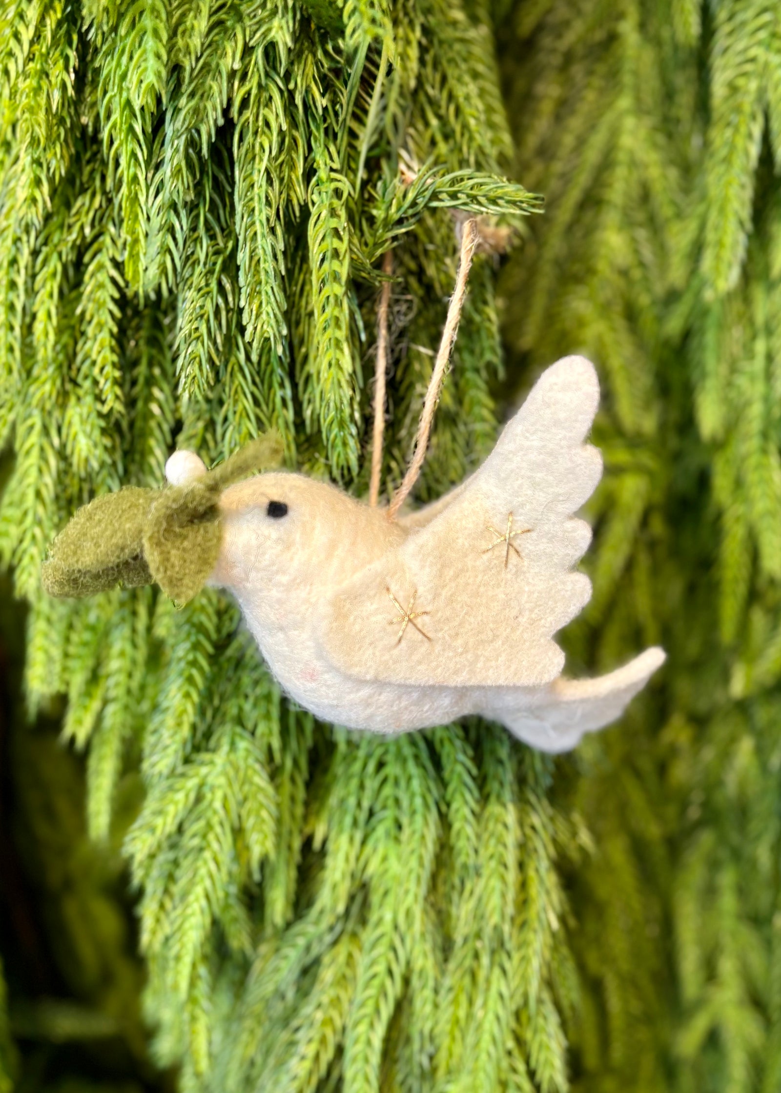 White Winter Dove Ornament