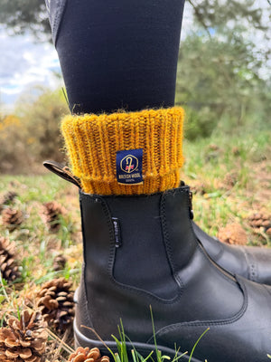 British Wool Boot Socks - Mustard Fields