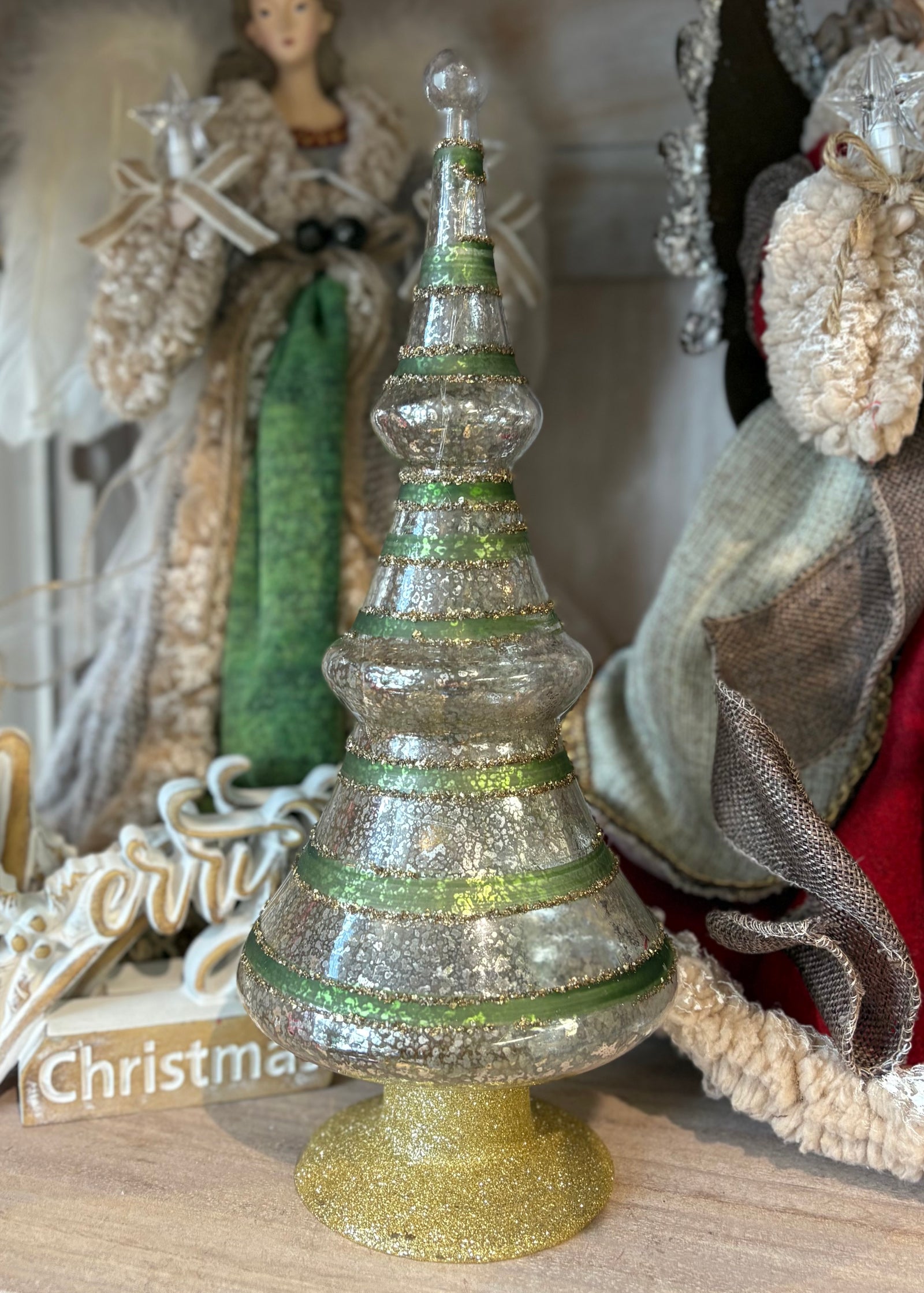 Glass LED Tabletop Tree